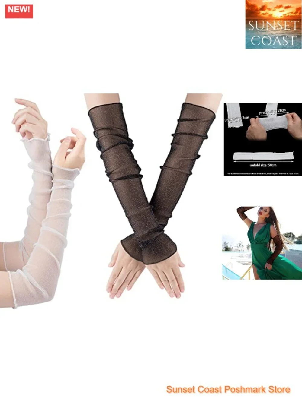 Ultra-Thin Lace Gloves UV Protection Sun Sleeves Arm Warmers